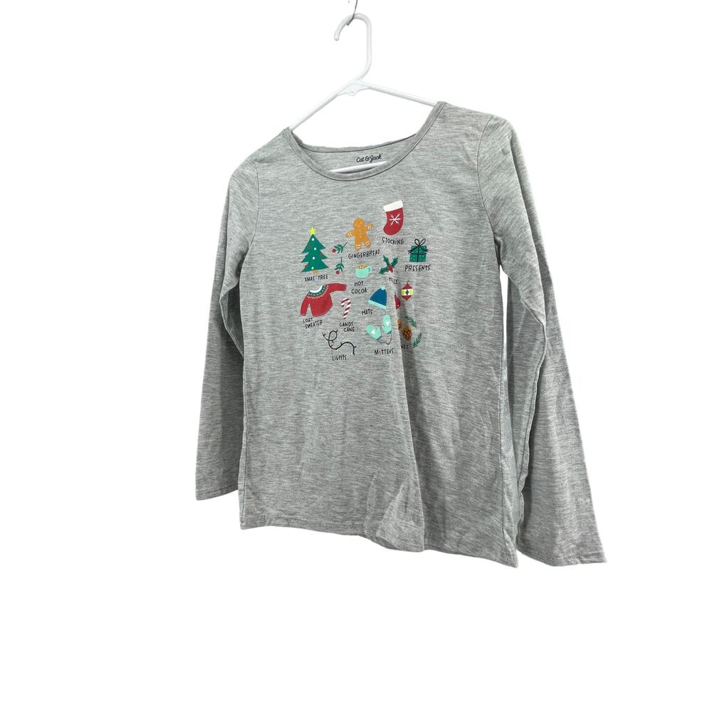 Cat & Jack Sleepwear Christmas Holiday Pajama Top Youth Size XL 14/16